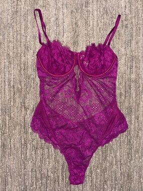 Victoria's Secret Plum Lace Teddy